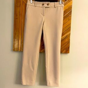 Light khaki straight fit trousers